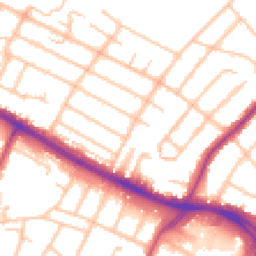 Daytime road noise heatmap for UB4 0BB