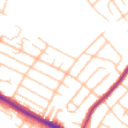Daytime road noise heatmap for UB4 0BT