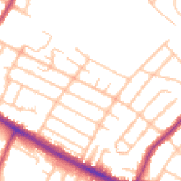 Daytime road noise heatmap for UB4 0DA