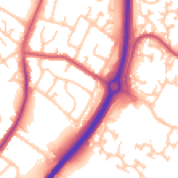 Daytime road noise heatmap for UB4 9DY