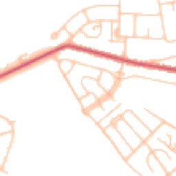 Daytime road noise heatmap for UB4 9JQ