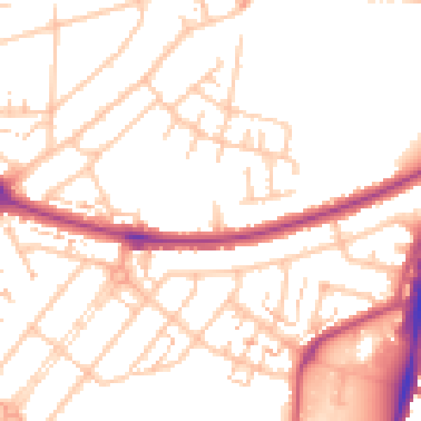 Daytime road noise heatmap for UB6 0EQ