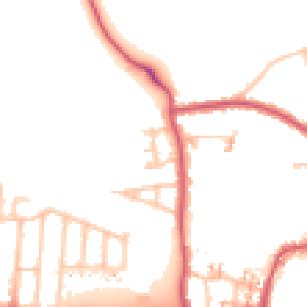 Daytime road noise heatmap for UB6 7FE
