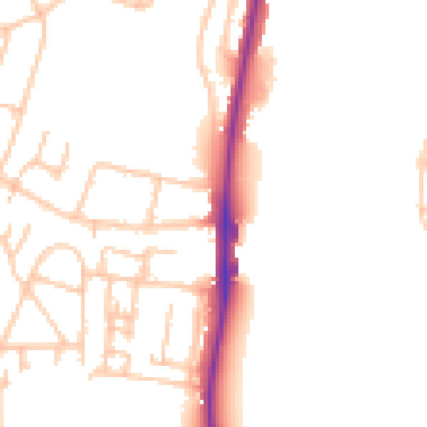 Daytime road noise heatmap for UB6 9FG