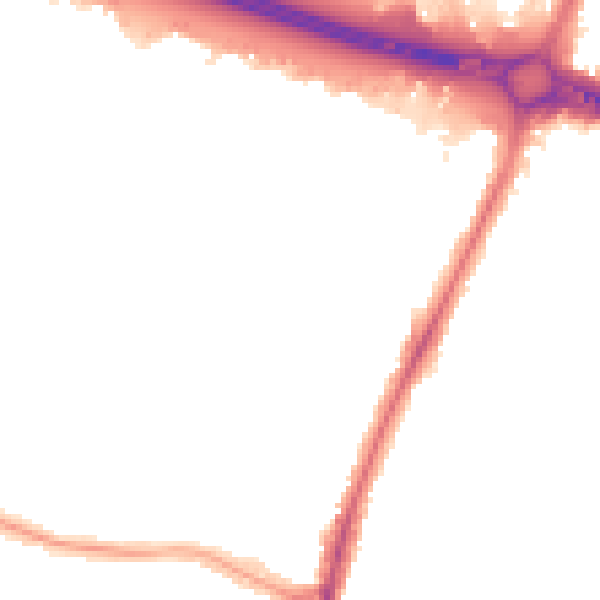 Night-time road noise heatmap for UB6 9LJ