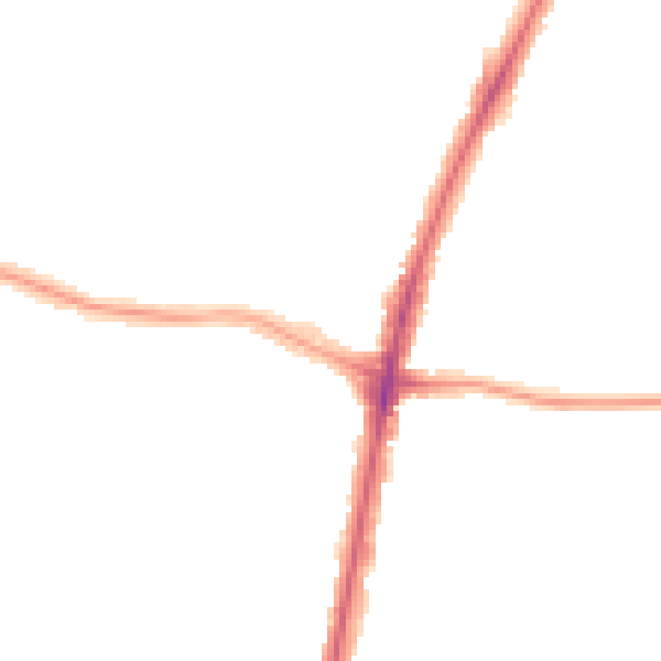 Night-time road noise heatmap for UB6 9PT