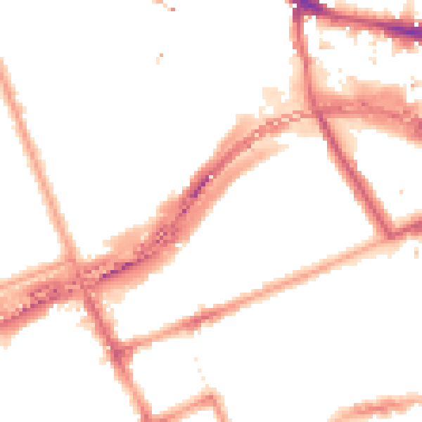Night-time road noise heatmap for W11 1AE