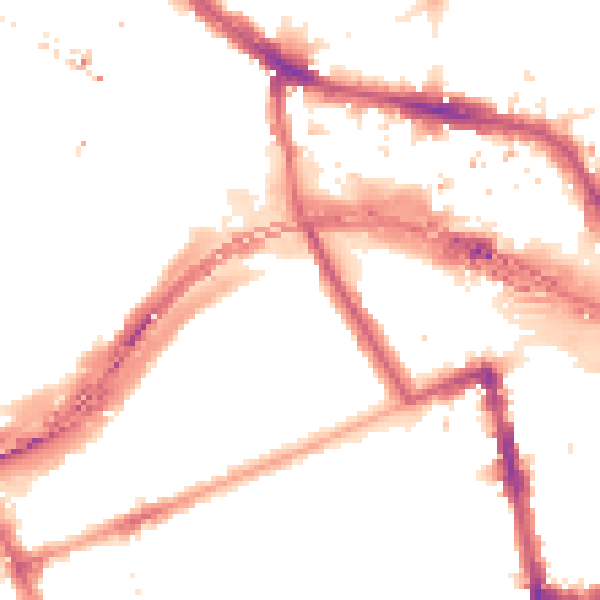 Night-time road noise heatmap for W11 1AG