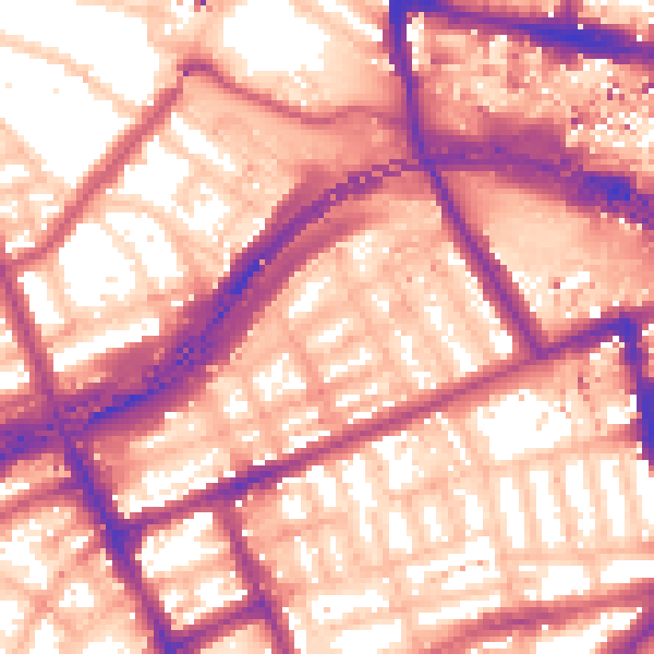 Daytime road noise heatmap for W11 1AS