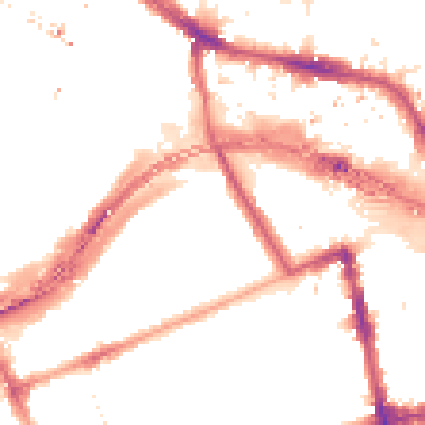 Night-time road noise heatmap for W11 1AT