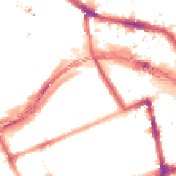 Night-time road noise heatmap for W11 1AU