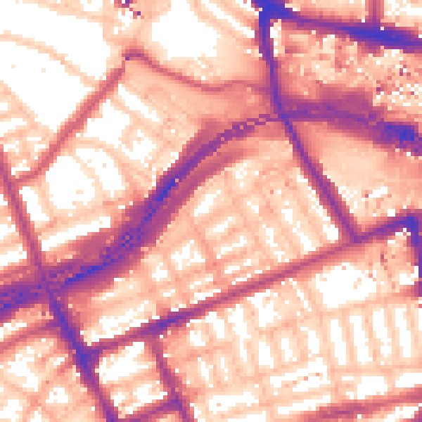 Daytime road noise heatmap for W11 1AW