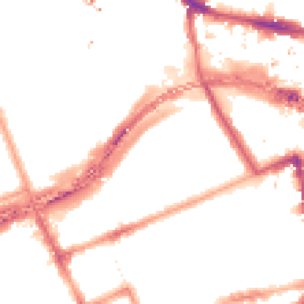 Night-time road noise heatmap for W11 1AW