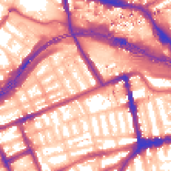 Daytime road noise heatmap for W11 1BP