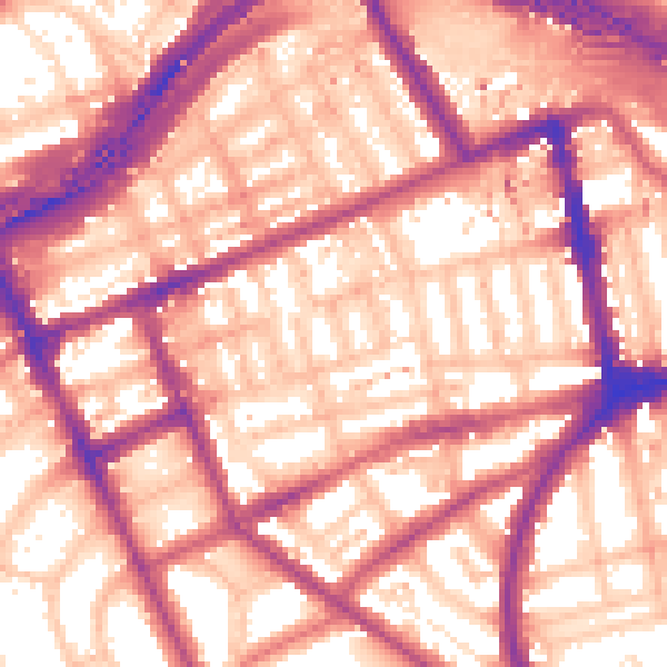 Daytime road noise heatmap for W11 2AZ