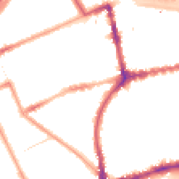 Night-time road noise heatmap for W11 2SA