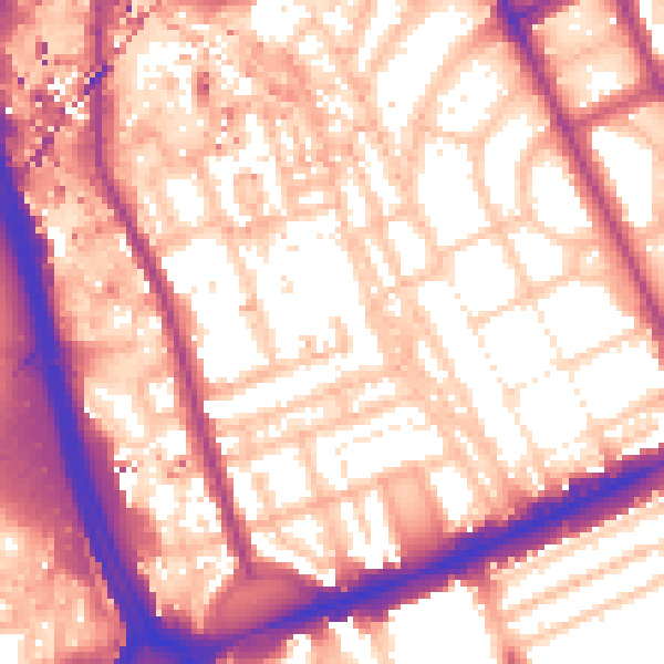 Daytime road noise heatmap for W11 4BB
