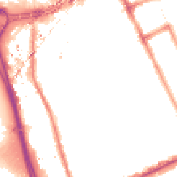 Night-time road noise heatmap for W11 4HT