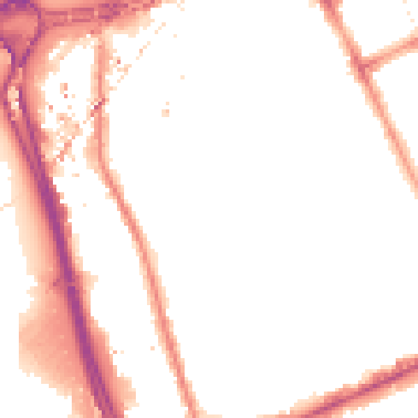 Night-time road noise heatmap for W11 4PP