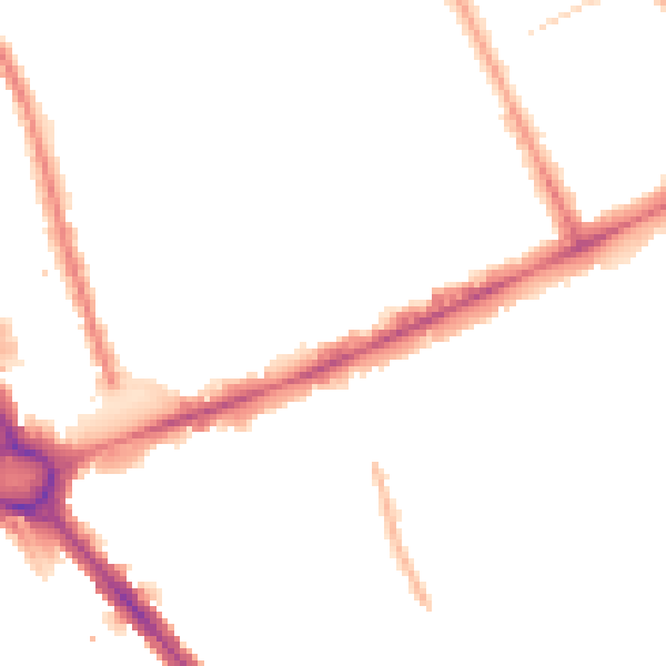 Night-time road noise heatmap for W11 4QG