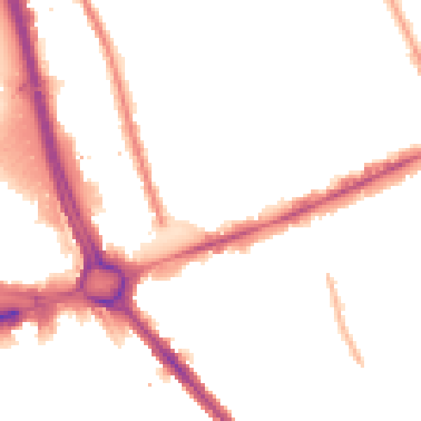 Night-time road noise heatmap for W11 4QS
