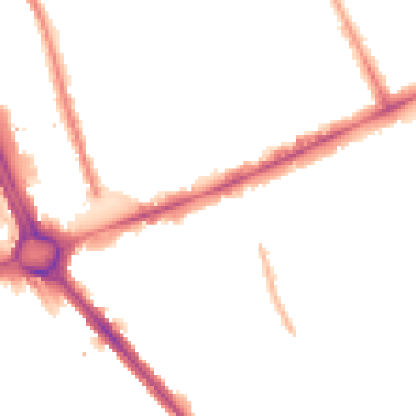 Night-time road noise heatmap for W11 4UT