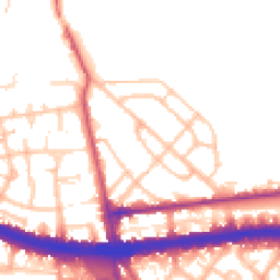 Daytime road noise heatmap for W12 0BN