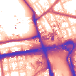 Daytime road noise heatmap for W12 0DH