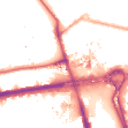 Night-time road noise heatmap for W12 0DH