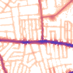 Daytime road noise heatmap for W12 0JT