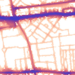 Daytime road noise heatmap for W12 0TF