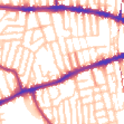 Daytime road noise heatmap for W12 8BP