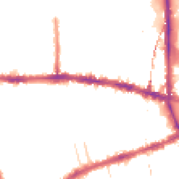 Night-time road noise heatmap for W12 8HU