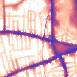 Daytime road noise heatmap for W12 8LH