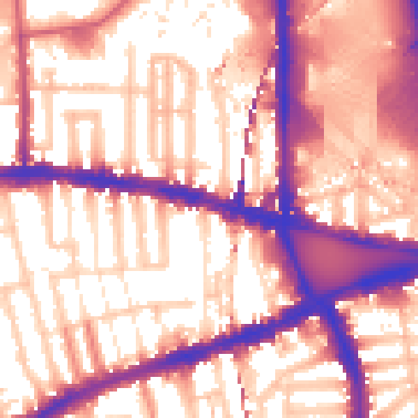 Daytime road noise heatmap for W12 8LH