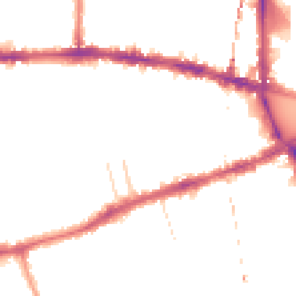Night-time road noise heatmap for W12 8NZ