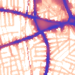 Daytime road noise heatmap for W12 8QN