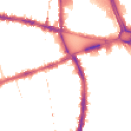 Night-time road noise heatmap for W12 8QN