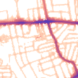 Daytime road noise heatmap for W12 9EB
