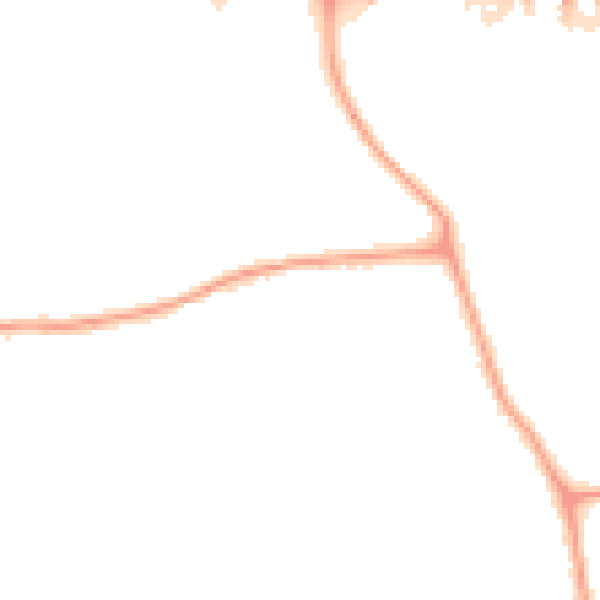 Night-time road noise heatmap for W13 0AB