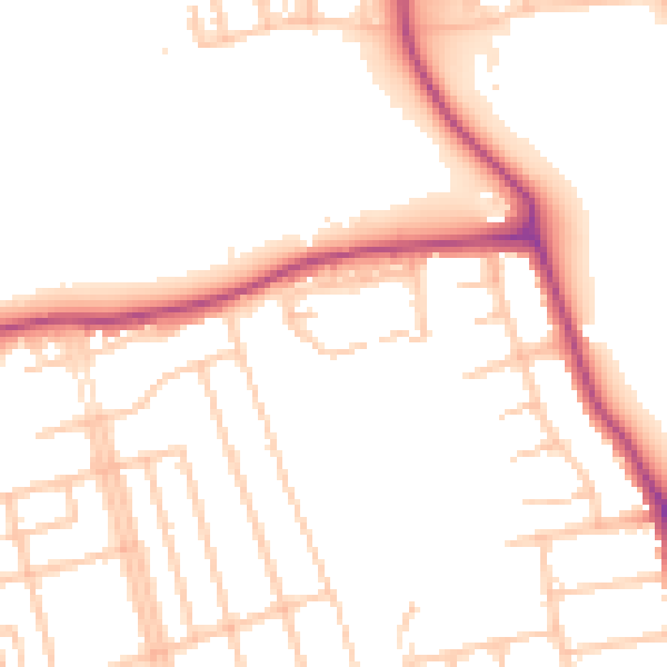 Daytime road noise heatmap for W13 0AG