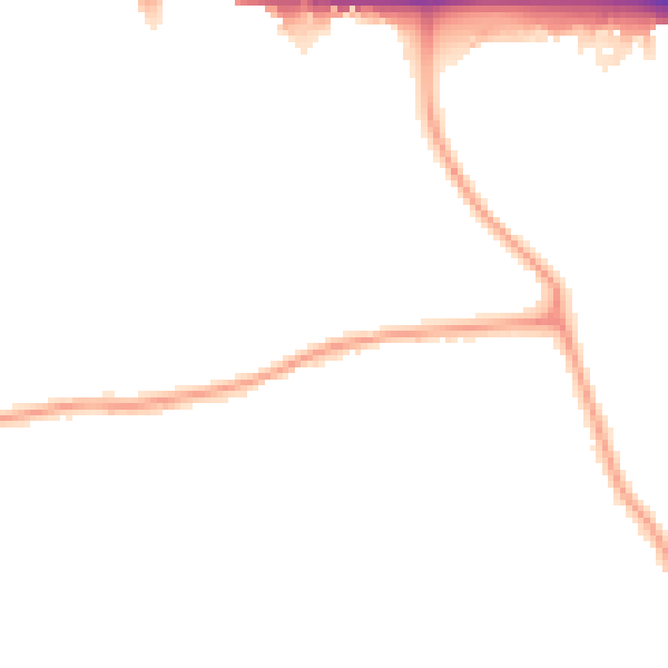 Night-time road noise heatmap for W13 0AL