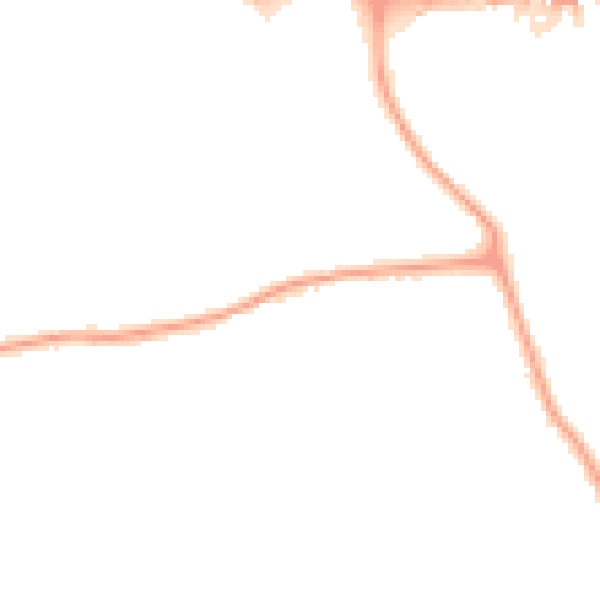 Night-time road noise heatmap for W13 0AT