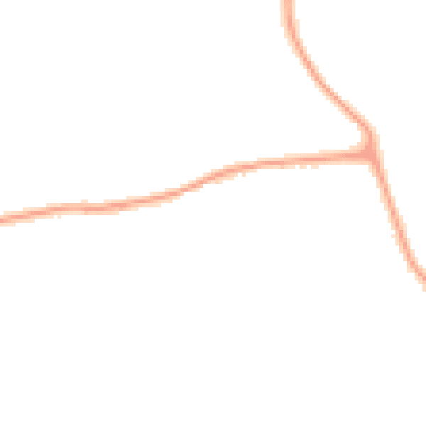 Night-time road noise heatmap for W13 0AW
