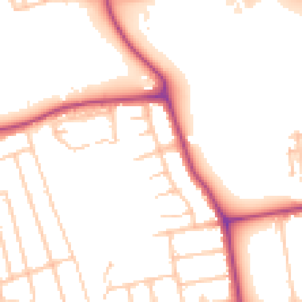 Daytime road noise heatmap for W13 0AX