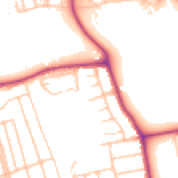 Daytime road noise heatmap for W13 0BE
