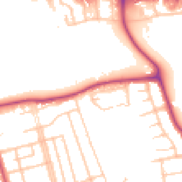 Daytime road noise heatmap for W13 0BL