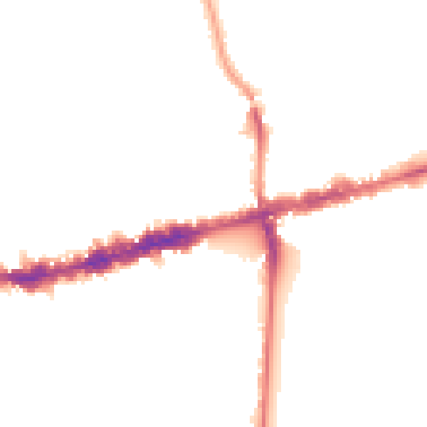 Night-time road noise heatmap for W13 0BS