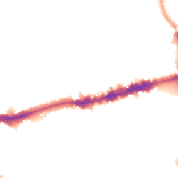 Night-time road noise heatmap for W13 0BU