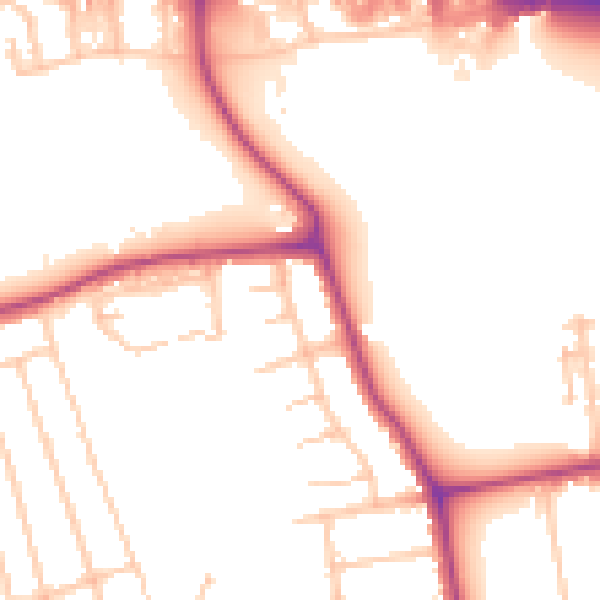 Daytime road noise heatmap for W13 0BW